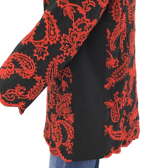 Chico's Jacket Paisley Embroidery Beaded Sequin Size S Petite Coachella Festival - Picture 9 of 16